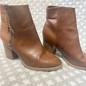 Brown Leather Ankle Boots